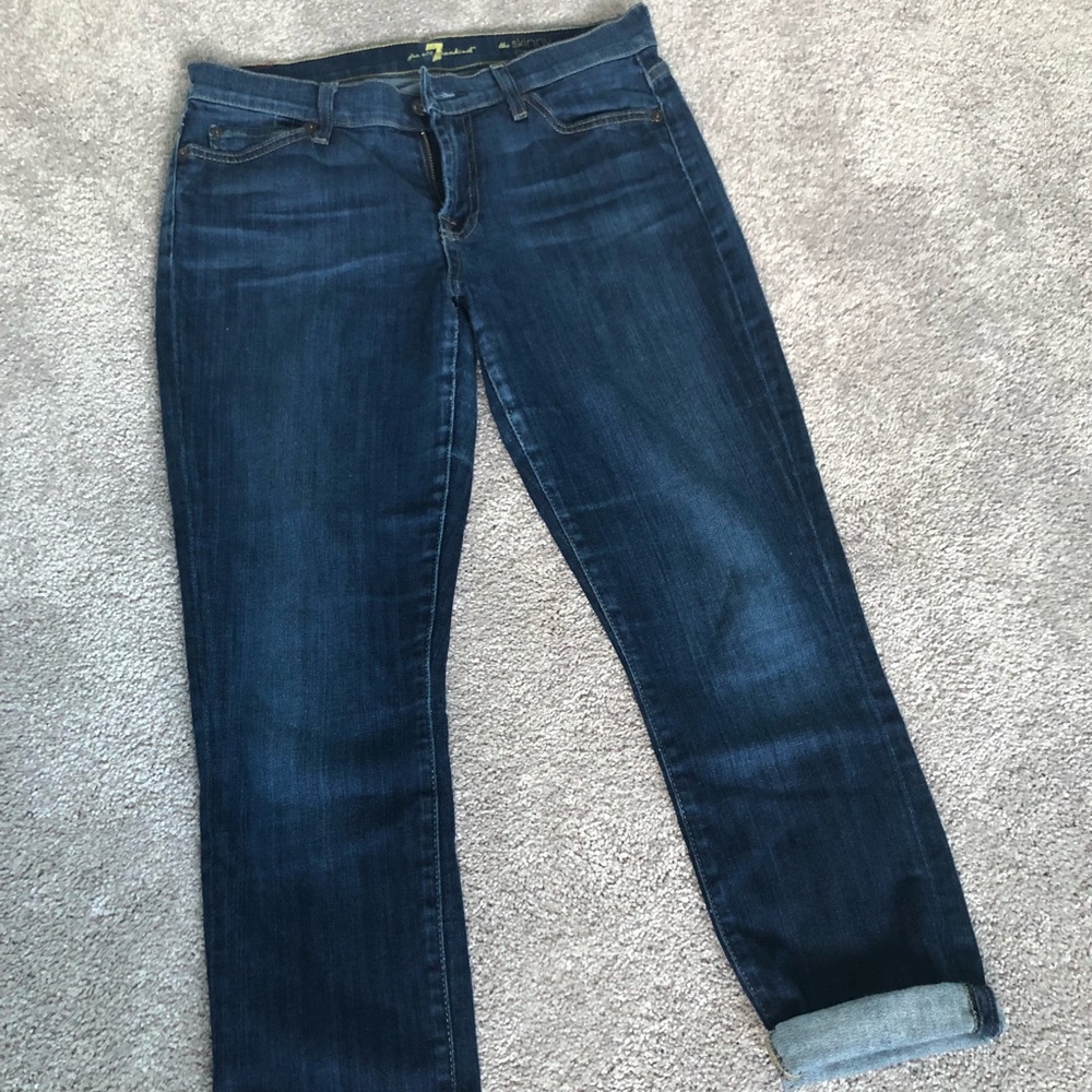 7 for All Mankind skinny Crop and Roll Jeans